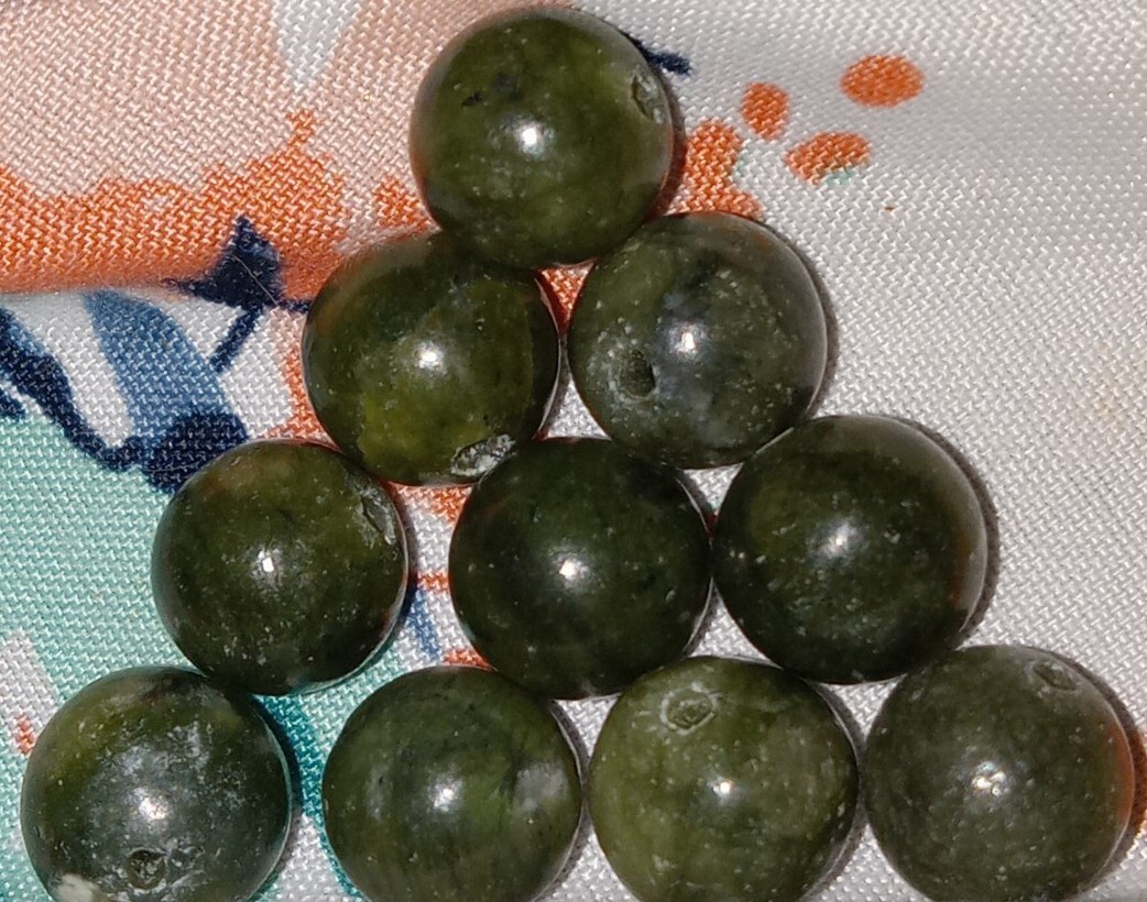 Set 50 LOT 8mm Green Connemara Marble Loose Round Beads Bracelets Earrings Rings