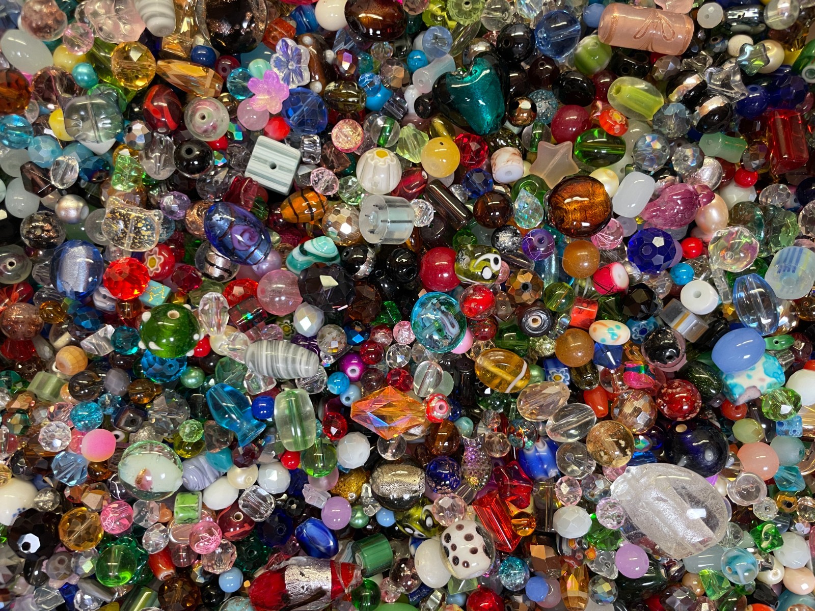 *~200~💕 Piece Glass Loose Beads*7oz+ Bulk Mixed Lot #1 Craft Jewelry!!!😀