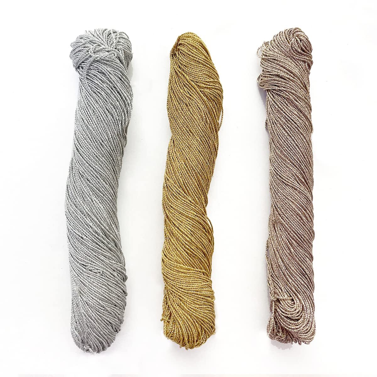 Zari Thread Rope Dori For Embroidery Craft & Jewelry Making 3 MM, 100 Gm Approx.