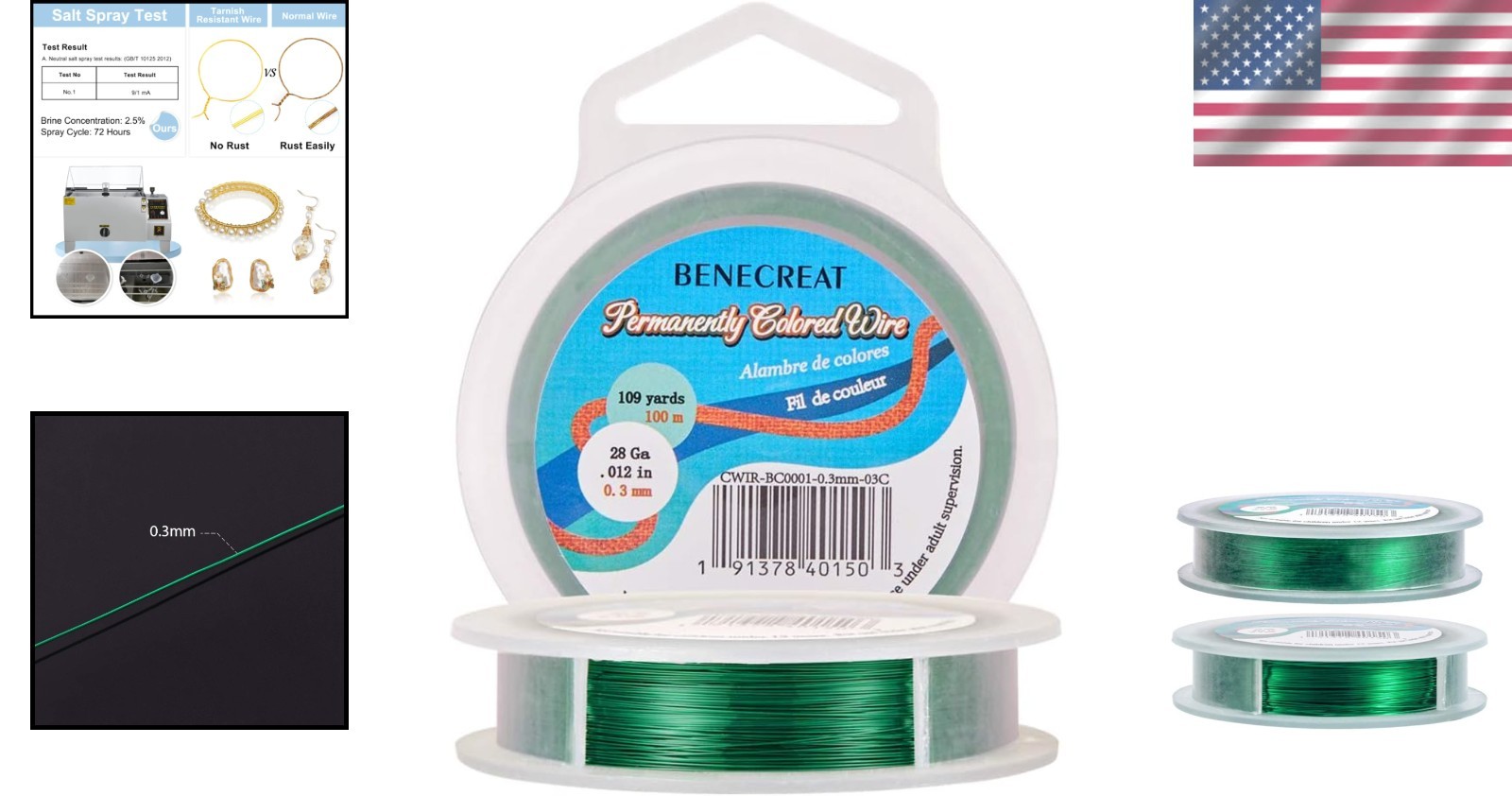 Green Copper Wire Roll 328ft – Jewelry Making Crafts