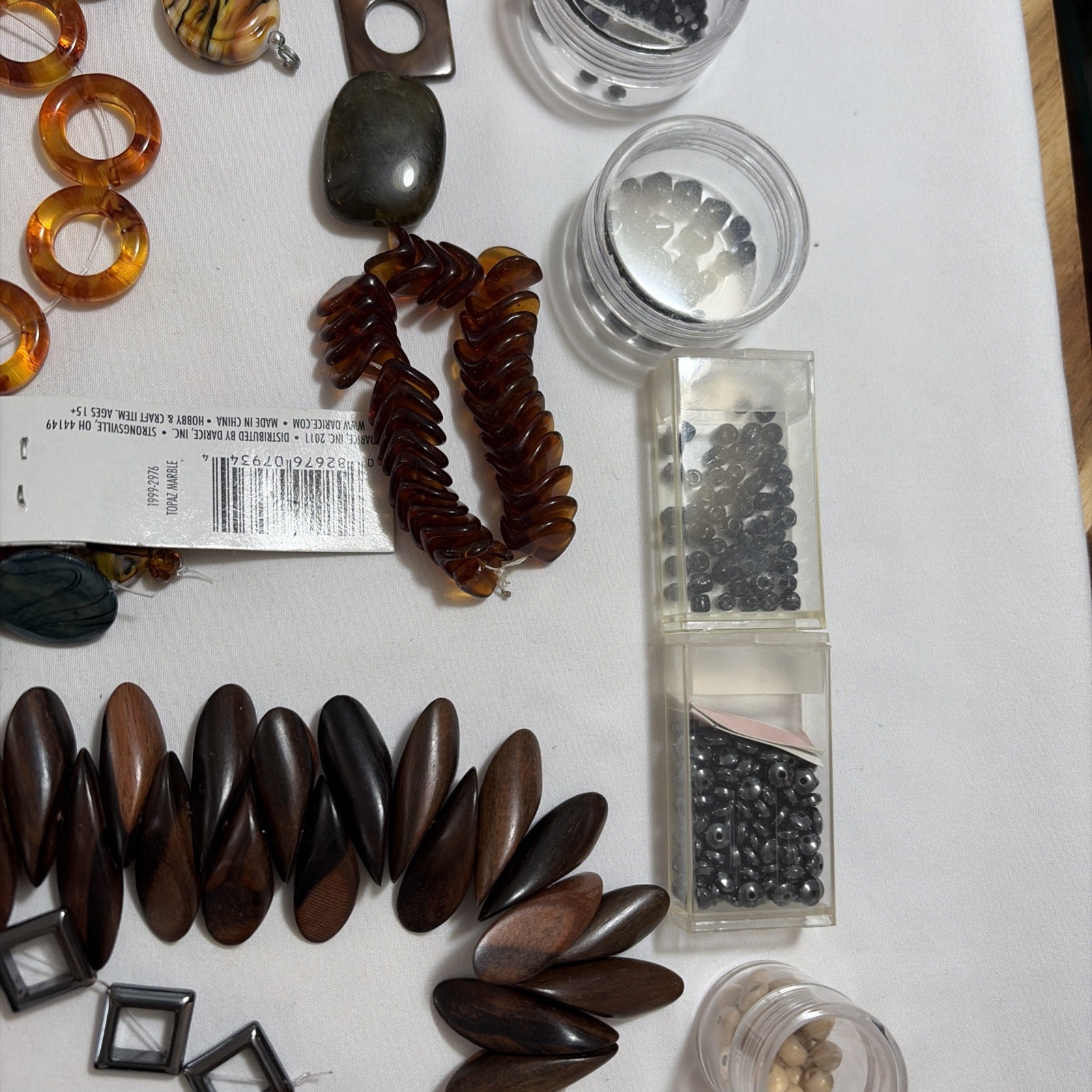 Huge Earth Tone Bead Lot Tiger Eye Wood Glass Seed Beads 8/0 Jewelry Making 7#s