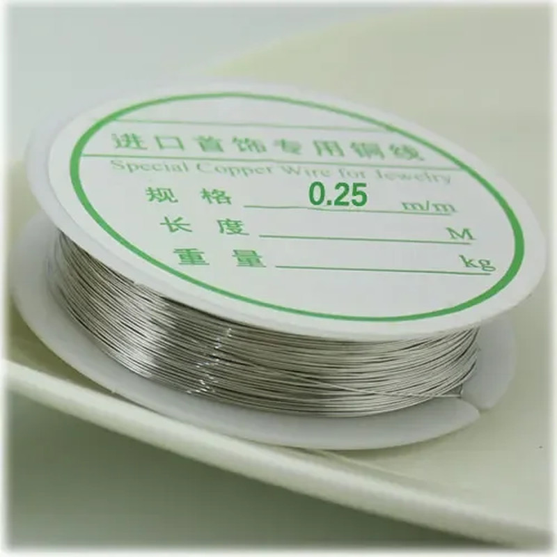 0.2Mm-1Mm Golden Silver Plated Copper Wire String Thread Metal Beading Wire for