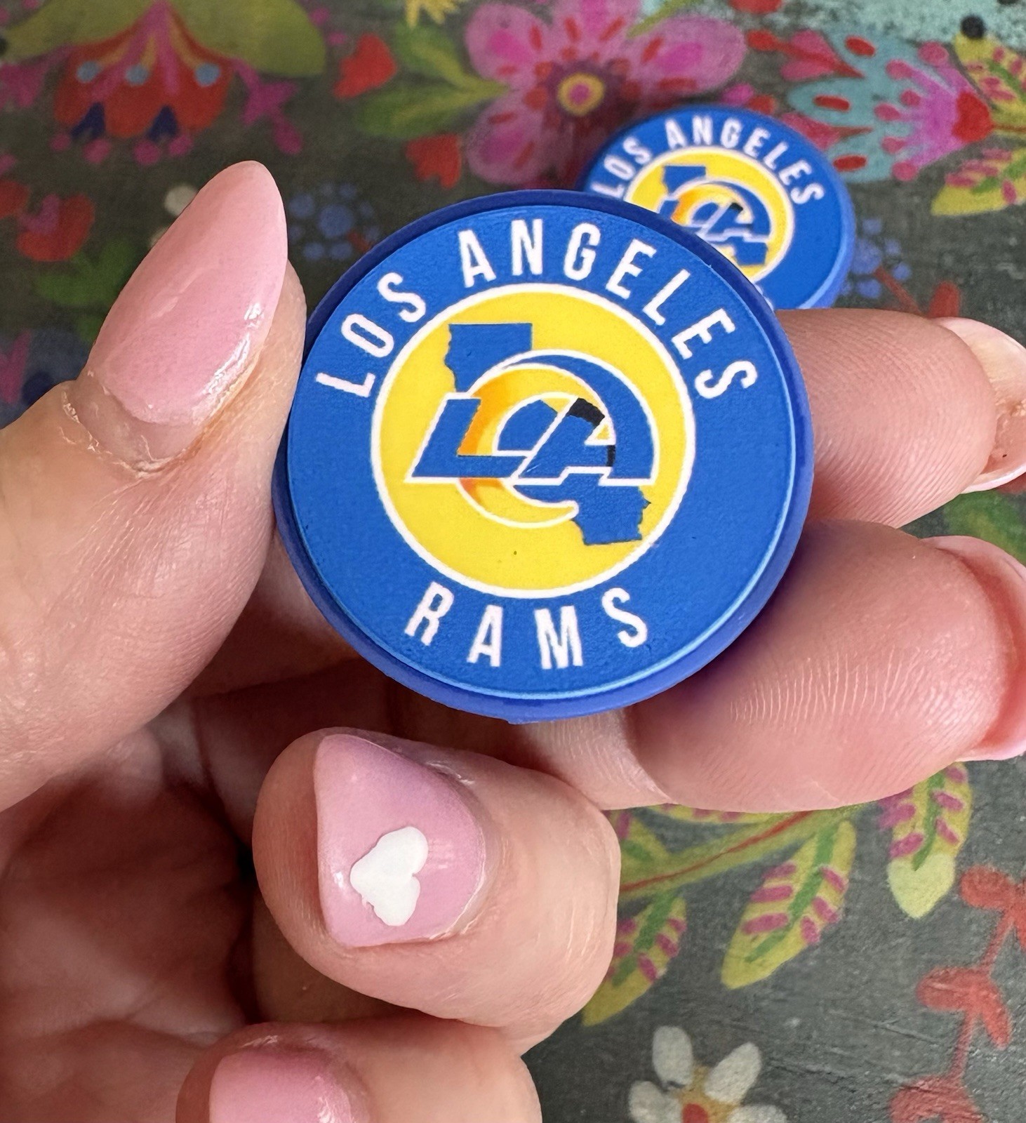 4 Piece LOS ANGELES Football Team Silicone Focal Beads DIY Jewelry Pens+ NEW