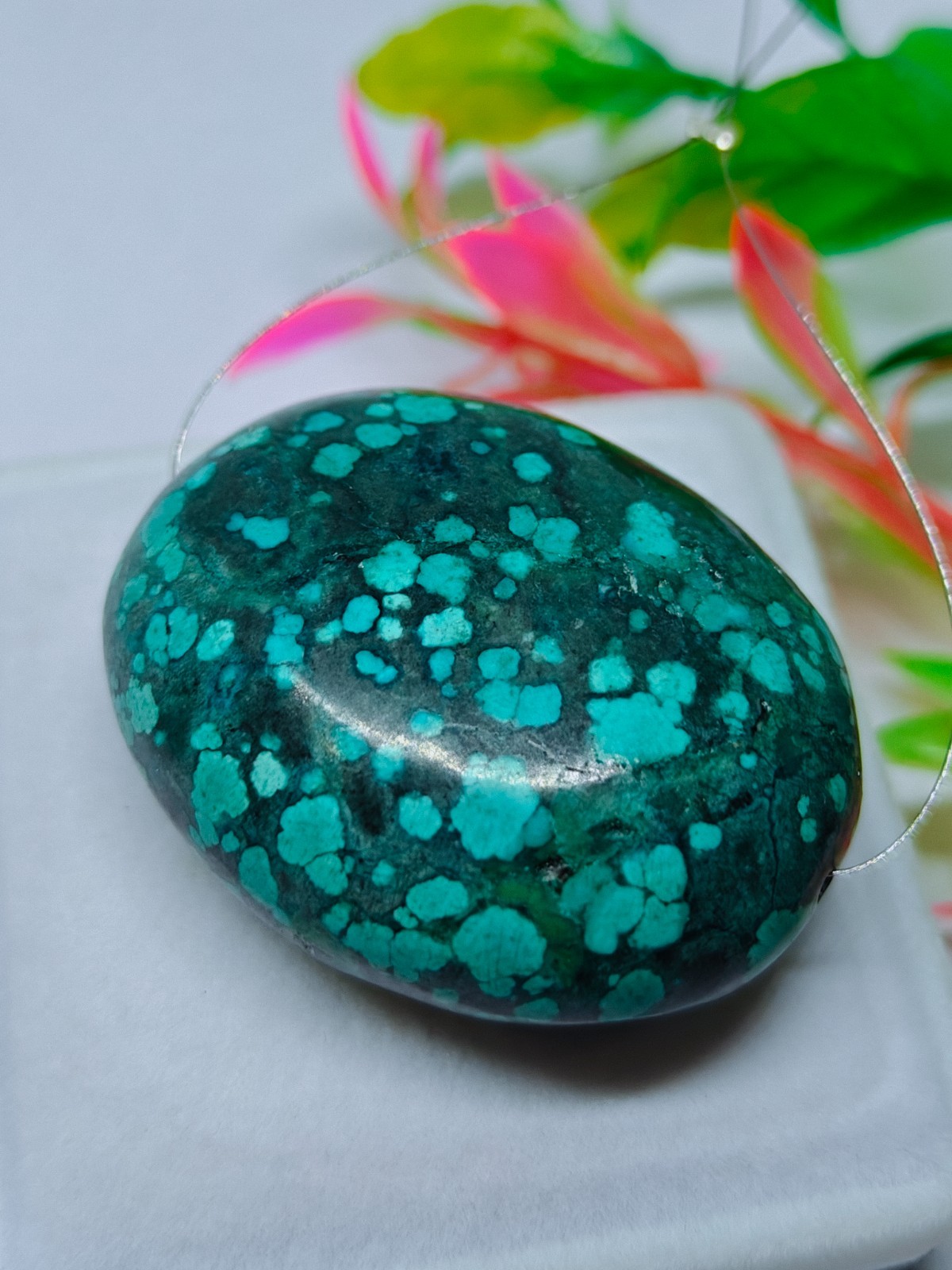 Turquoise Oval Beads 109 Ct, Loose Tibetan Gemstone Beads For Necklace Bracelet.