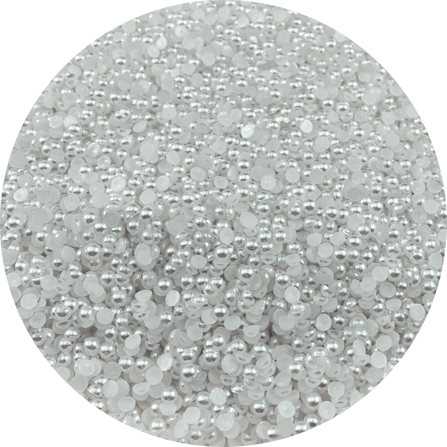 8000Pcs 3Mm Flatback Half Pearls round Crafts Beads for Jewelry Making DIY Scrap