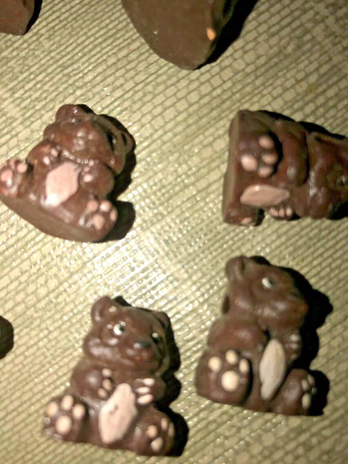 9 Animal Bead Pendants TEDDY BEARS USA Artisan Made Ceramic High Quality Lg Hole