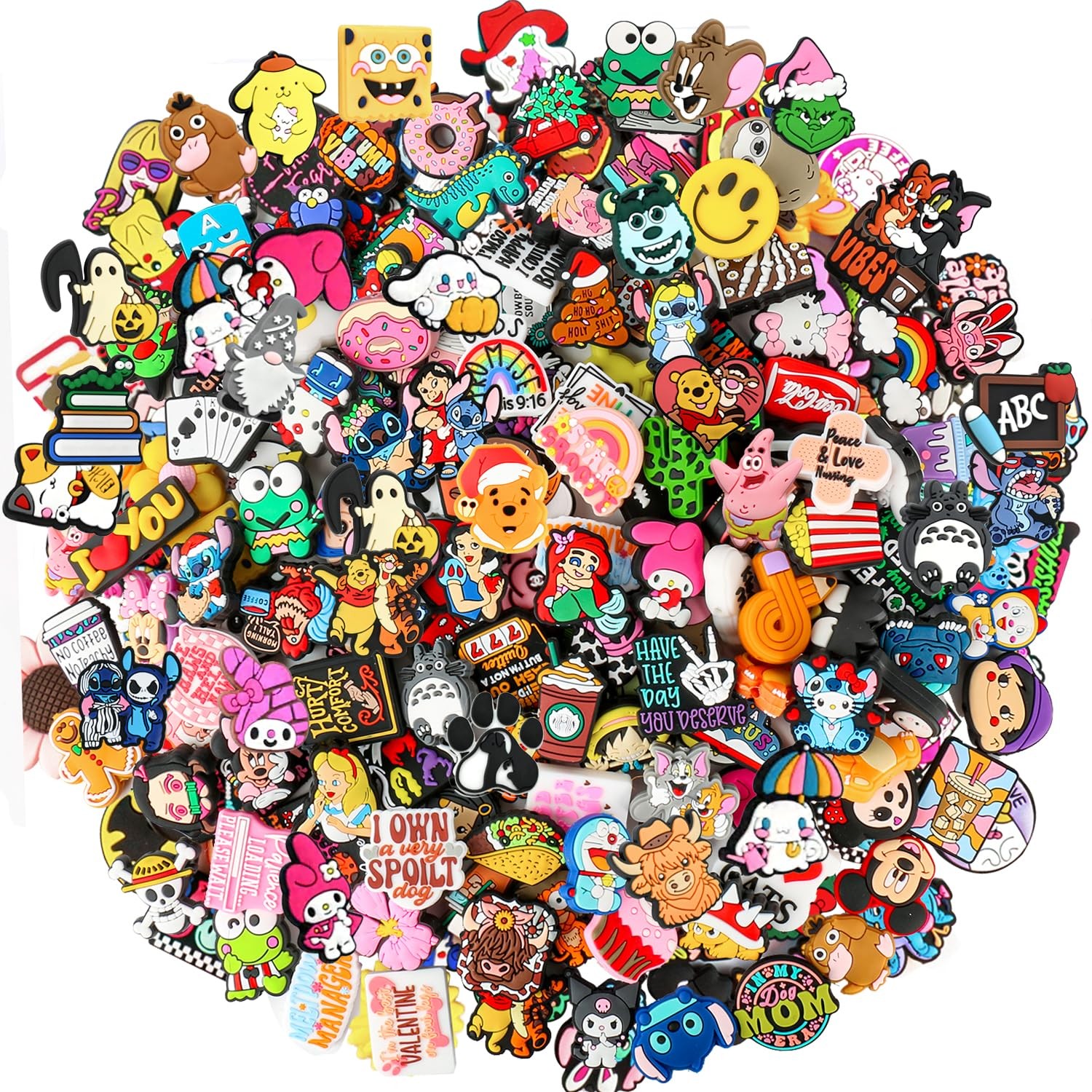 30Pcs Silicone Focal Beads for Pens, Random Cute Character Focal Beads for Ke…