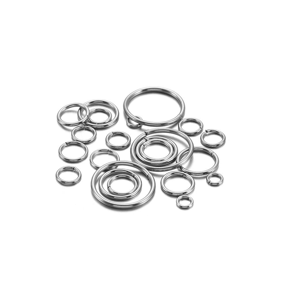 1050pcs Stainless Steel Open Jump Rings Jewelry Making Connectors Split Rings Ac