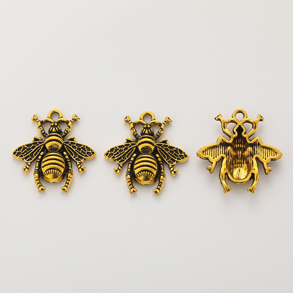 20pcs 21*20*3MM Alloy Charm Bee Pendant Crafts