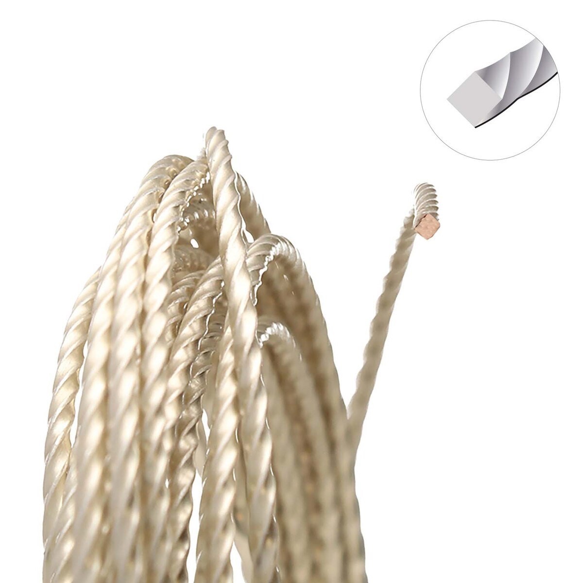 BeadSmith Twisted Silver Plated Non-Tarnish 18, 21 Gauge Craft Wire