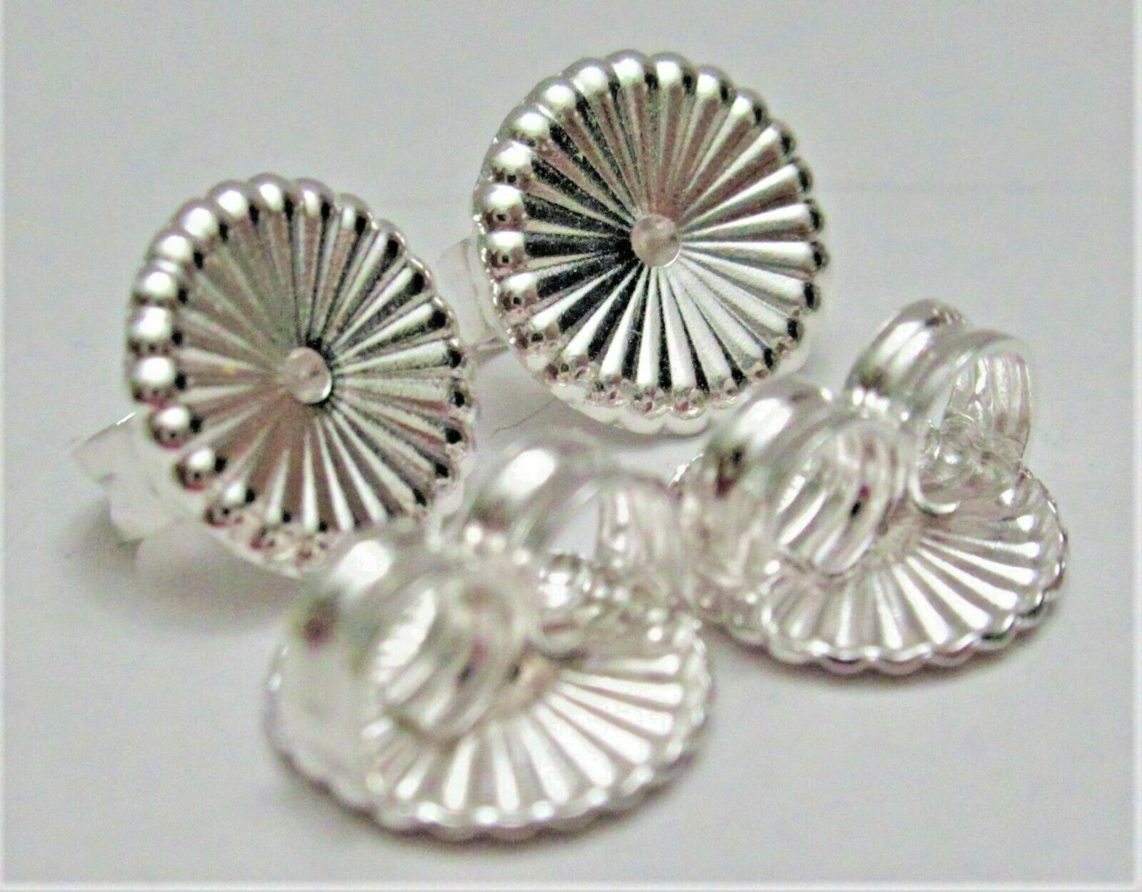 Set of 4 Sterling 9mm Extra Large Premium Post Earring Backs Clutches Nuts
