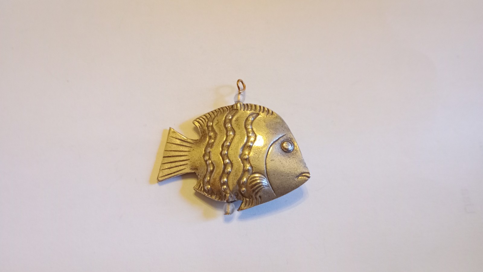 Karen Hill Tribe Silver Angel Fish Bead (Pure Silver)