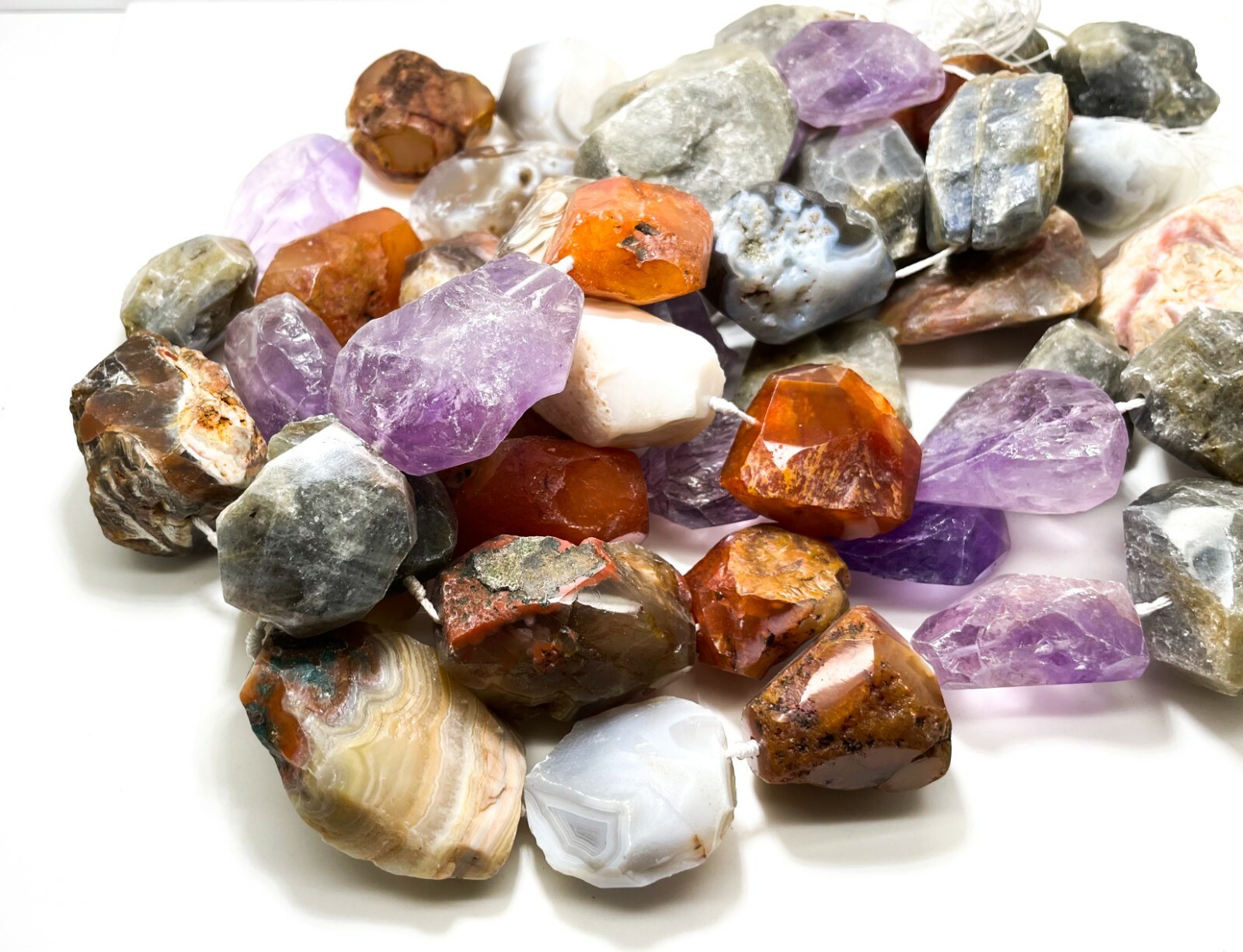 Rough Natural Raw Crystal Calcites Rocks Nugget Loose Big Chunky Gemstones Beads