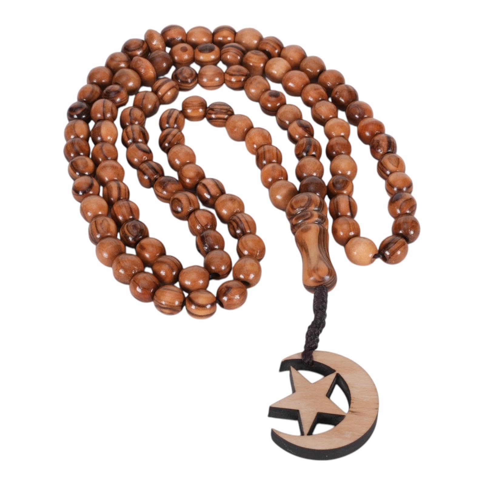 Misbaha Handmade Olive Wood from Jerusalem – 99 Beads Islamic Prayer Tasbeeh,…
