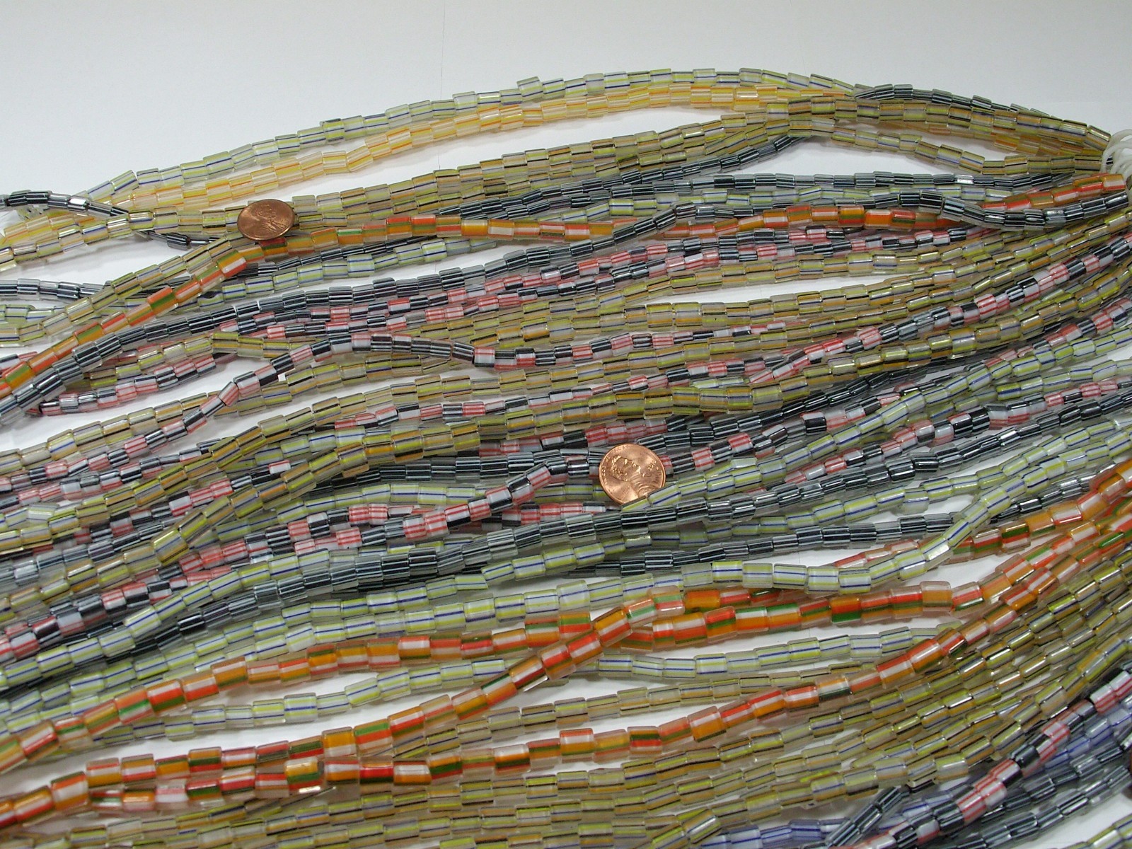 40 Strands 15″ Multicolor India Handmade Glass Beads Wholesale Bulk Lot (FPZ-9)⭐