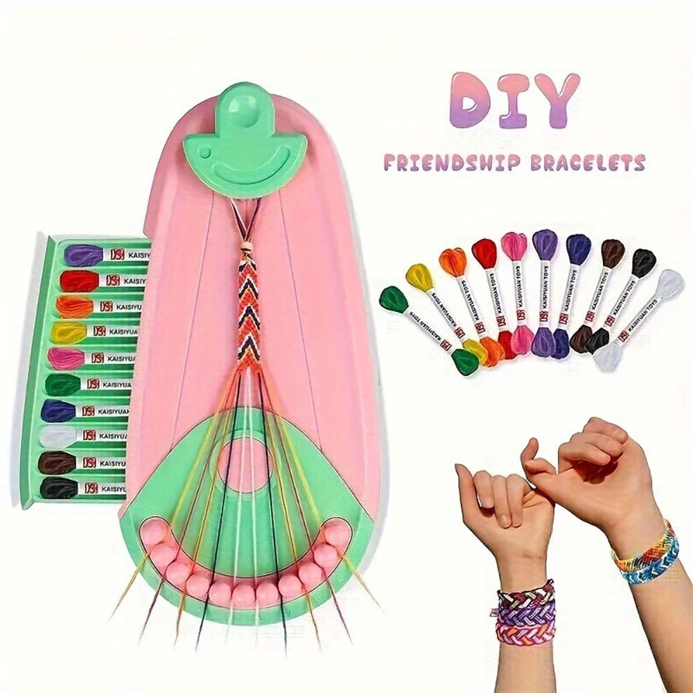 Vibrant All-In-One Durable Sturdy Easy-To-Use Friendship Bracelet Making Toy Set