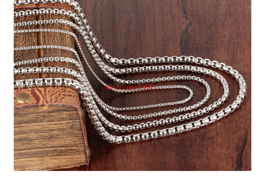 10meter 3mm Square Rolo Chain Stainless Steel jewelry finding Chains Marking DIY