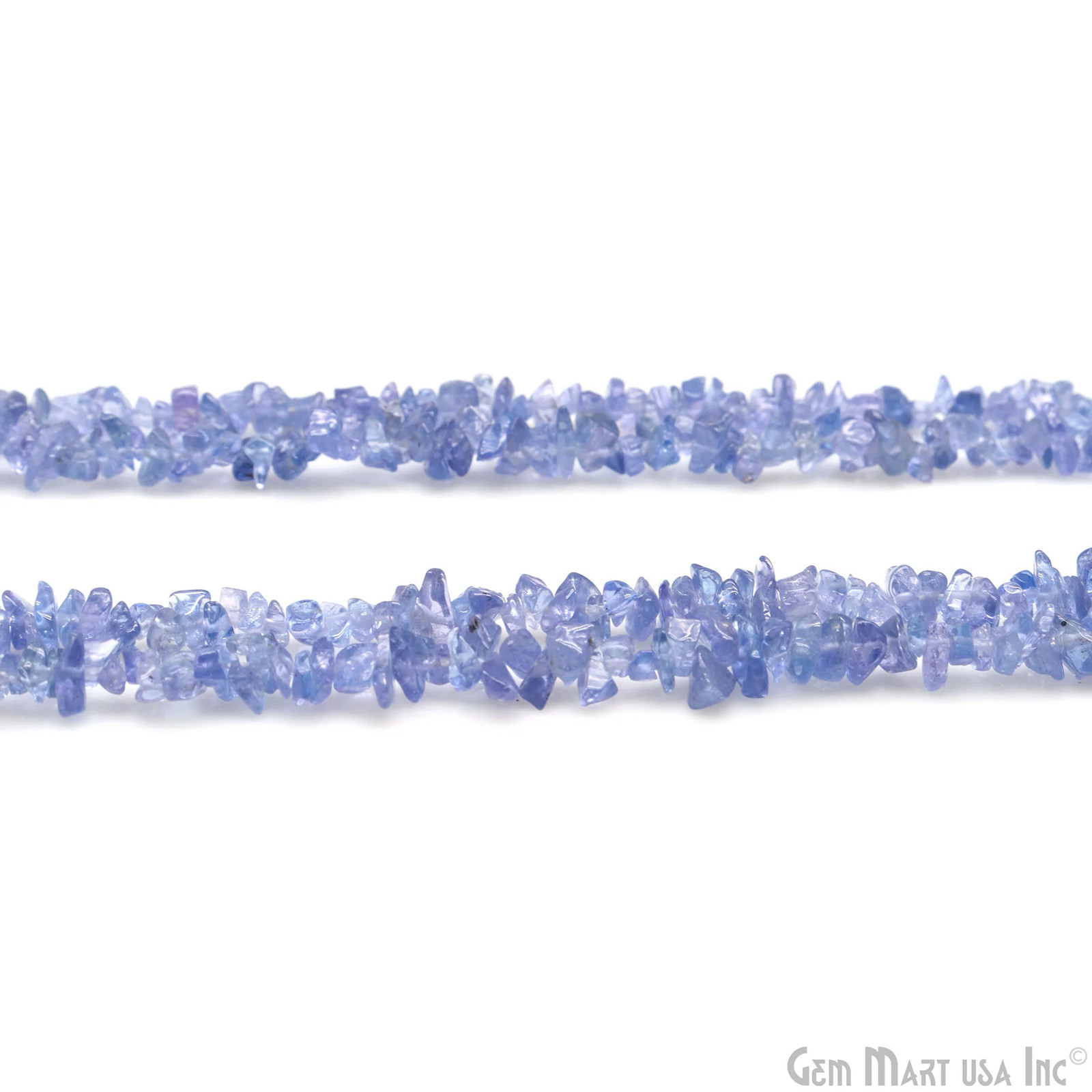 Tanzanite Gemstone Chip Beads, 100% Natural Gem Strand, Polished, 3-7mm, 34 Inch