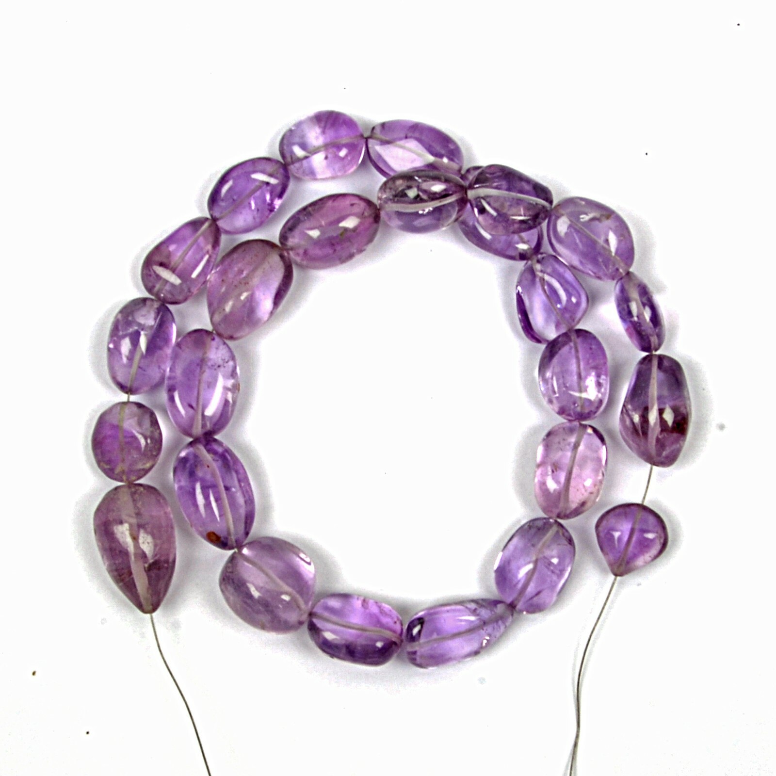 Natural Amethyst Smooth Tumble 16 Inch Strand 13X20-11X15 MM Gemstone Beads