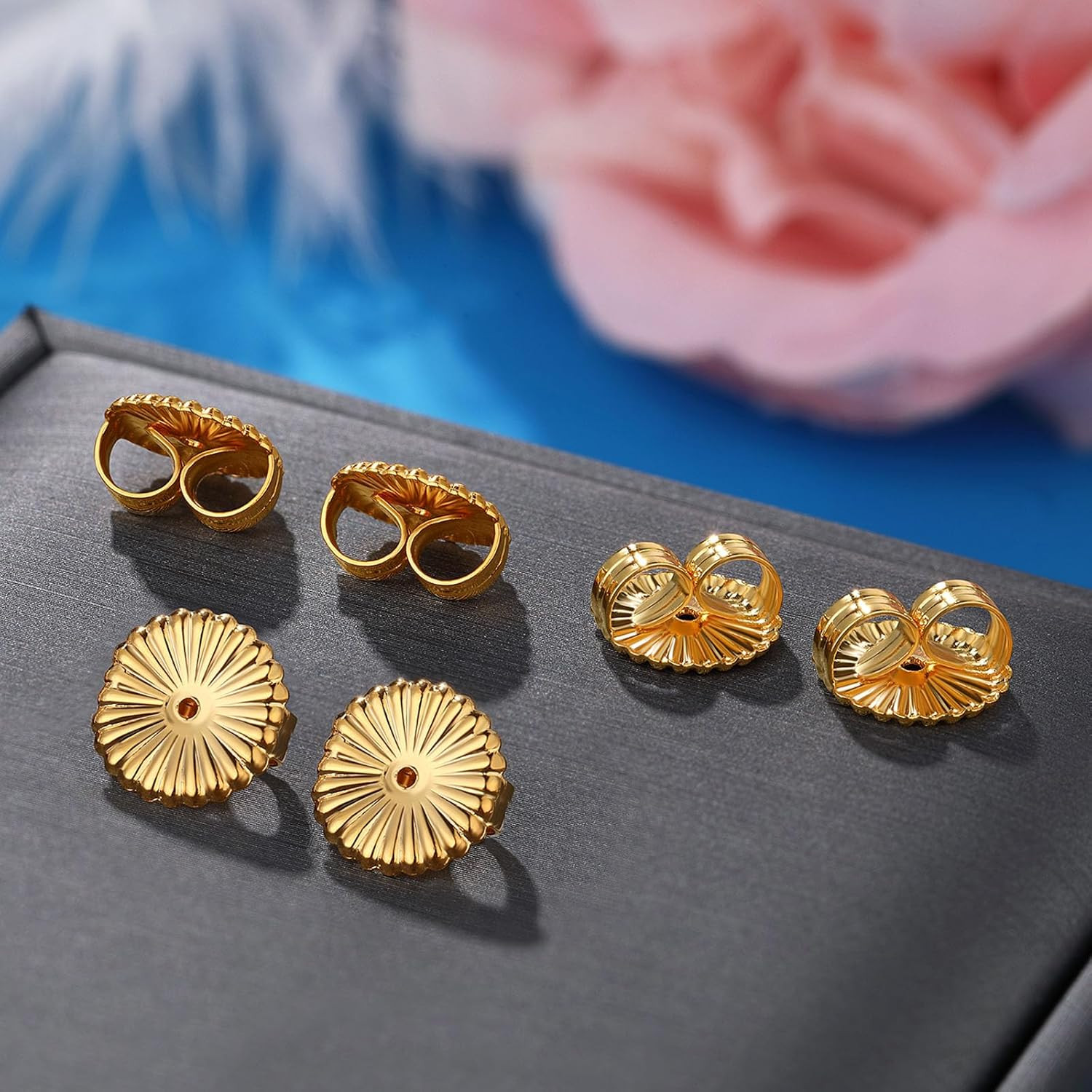 8Pieces Earring Backs for Droopy Ears, Large Earring Backs Replacements for Stud