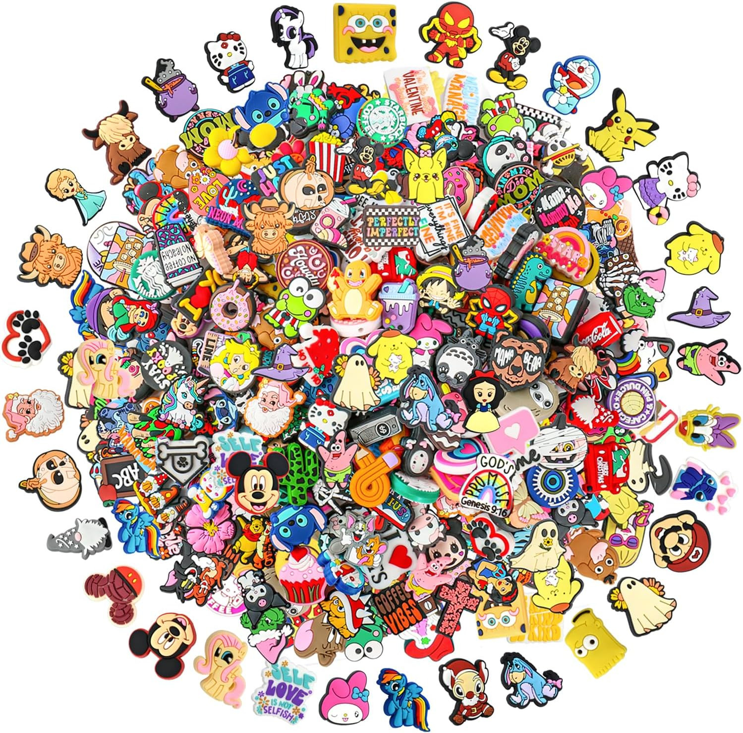 40Pcs Non-Repeat Cartoon Silicone Focal Beads for Pens, Random Focal Beads Bulk