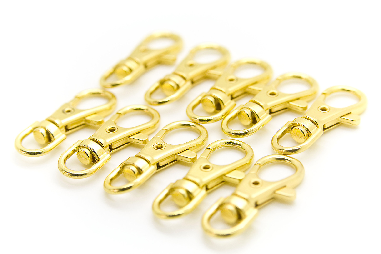 5 pcs Metal Lanyard Hook Gold Swivel Snap For Paracord Lobster Clasp Clips