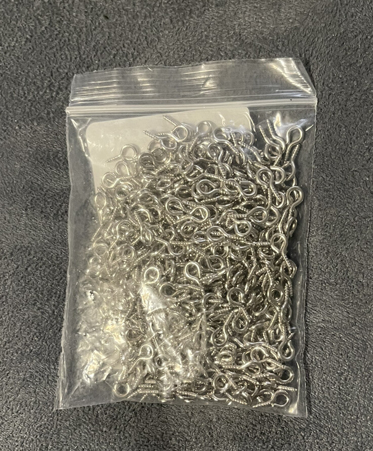 500PCS Small Screw Eye Pins, 4 x 8mm Small Eye Hooks for Jewelry Making, Eyelets