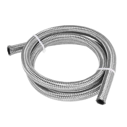 Car Braided Mesh Hose, 3.3ft 3/8″ AN6 Fuel Hose Oil Gas Line Universal for Car