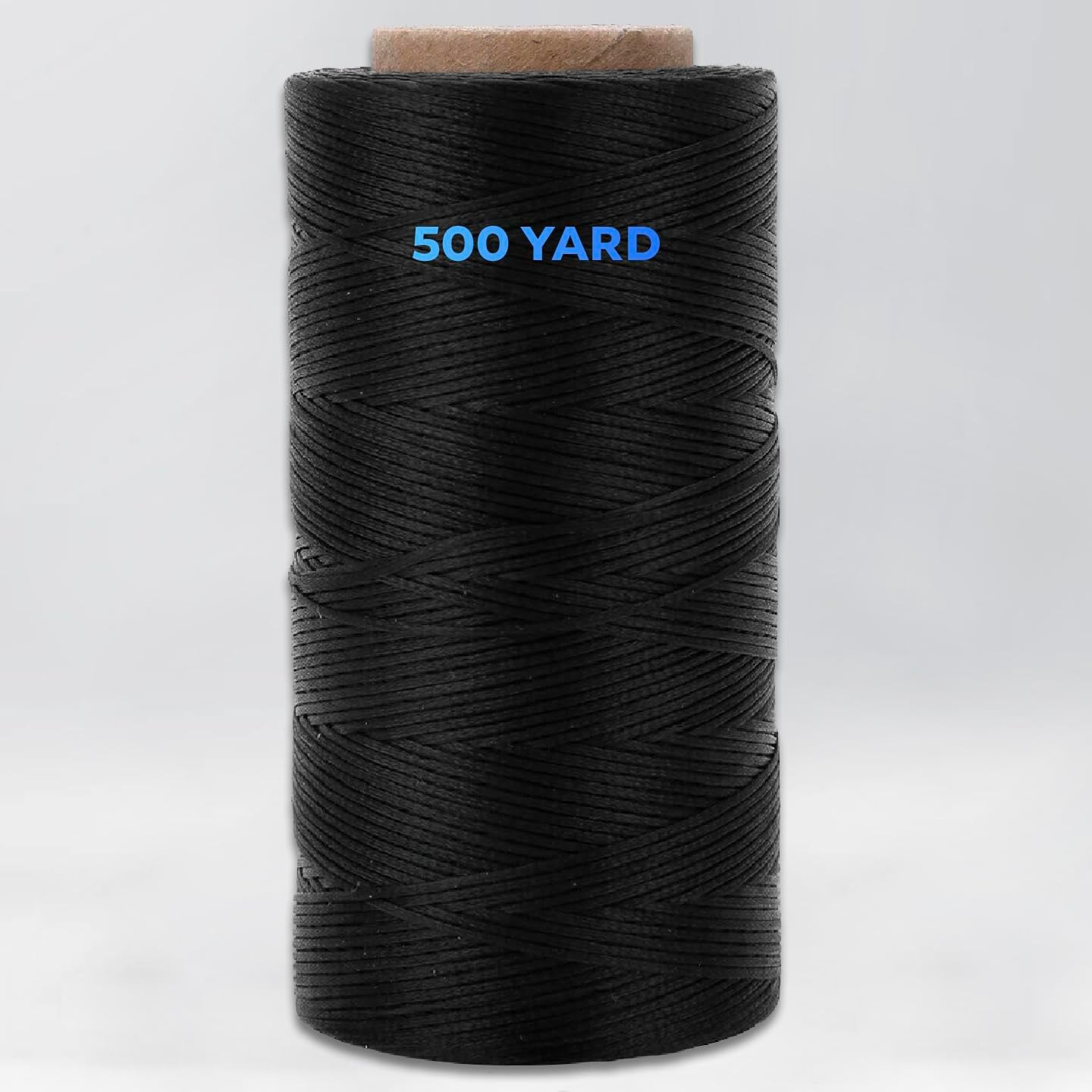 9-Ply Black Waxed Twine 1500 Feet/500 Yard Wax Lacing Cord Nylon (210D Polyester