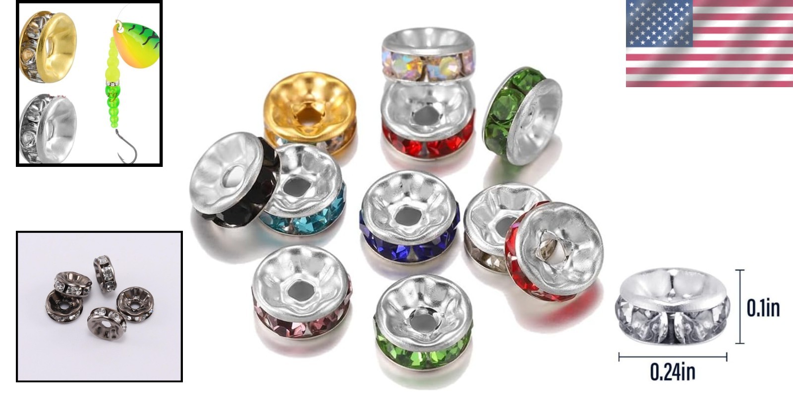 Lightweight High-Quality Fishing Beads – 100pc Colorful DIY Spinner Supplies