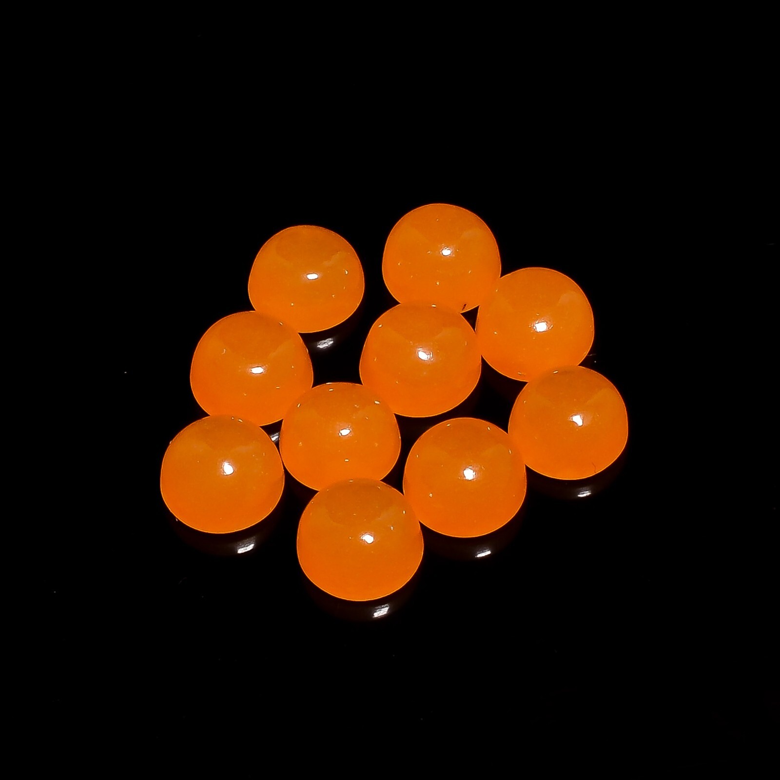 Natural Orange Jade Round Cabochon Loose Calibrated Gemstone 3MM TO 15MM