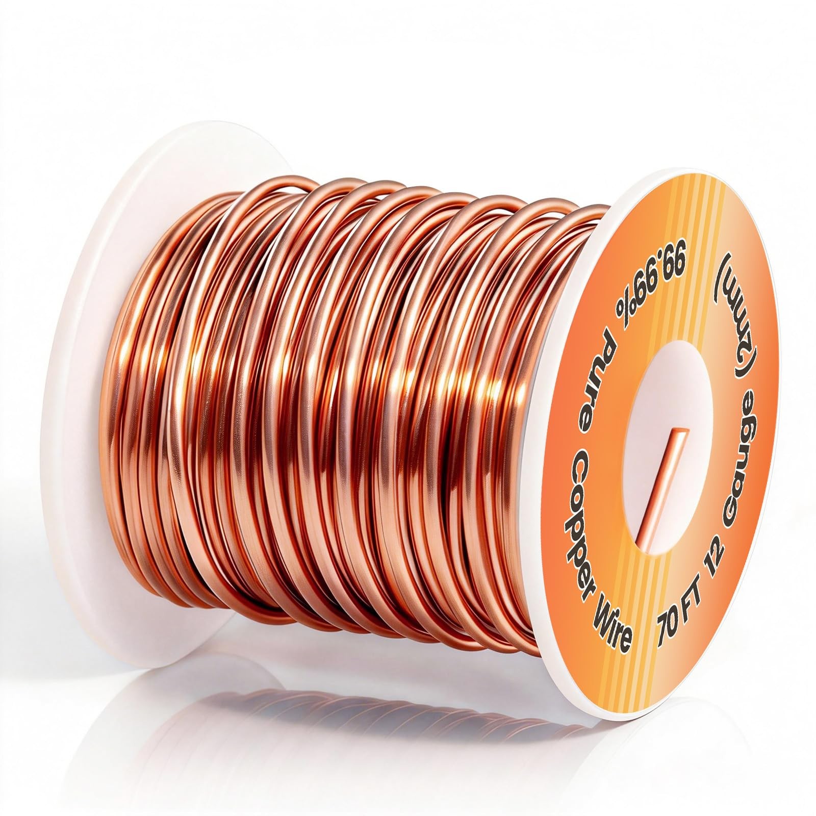 Trip For Three 12 Gauge 99.99 Solid Bare Copper Wire 70 Ft Dead Soft 1.32 Lbs
