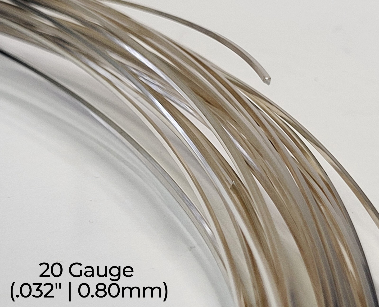 940 Argentium Silver Wire | Square | Dead Soft | 10-22 Gauge | 1-10 Ft | USA