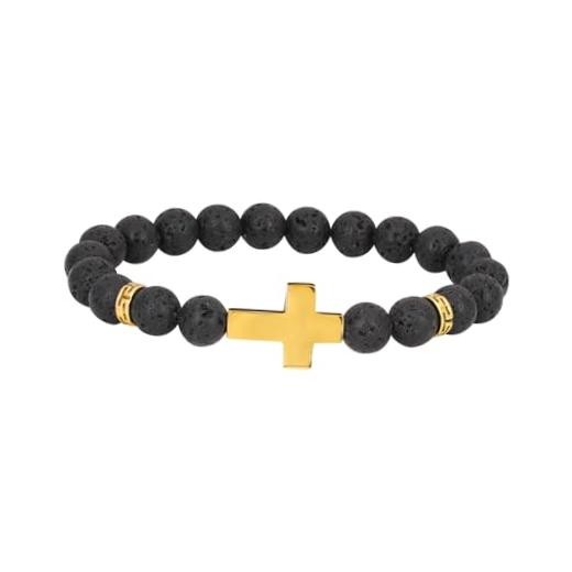 8mm Natural Stone Lava Bracelet Diffuser Essential Oil Wristband with Black2