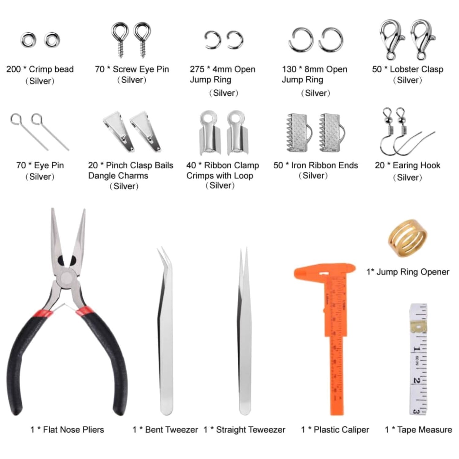 Jewelry Repair Tool Kit – Beading Wires & Findings Set