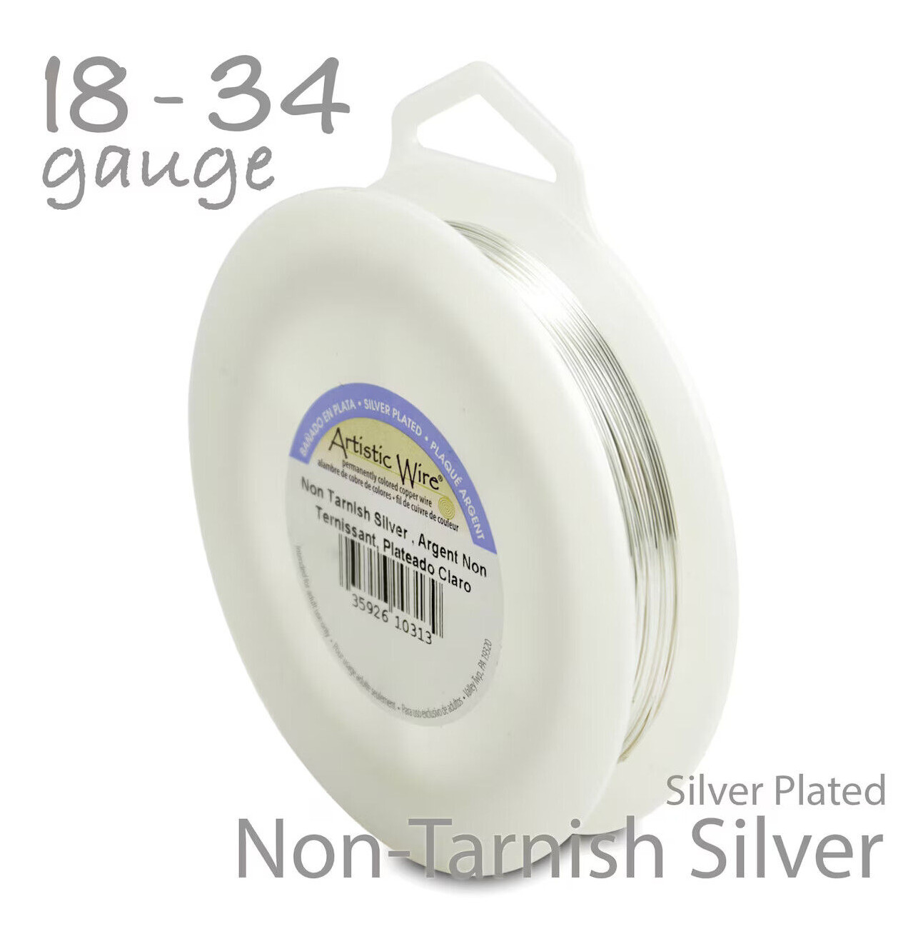 Silver Artistic Wire 1/4LB Spool – Tarnish Resistant Silver Plated Craft Wire