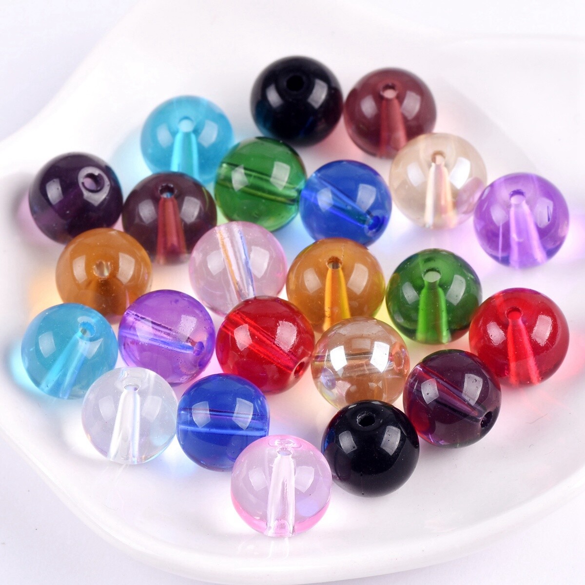 Round 4mm 6mm 8mm 10mm 12mm 14mm Crystal Glass Loose Beads For Jewelry Making