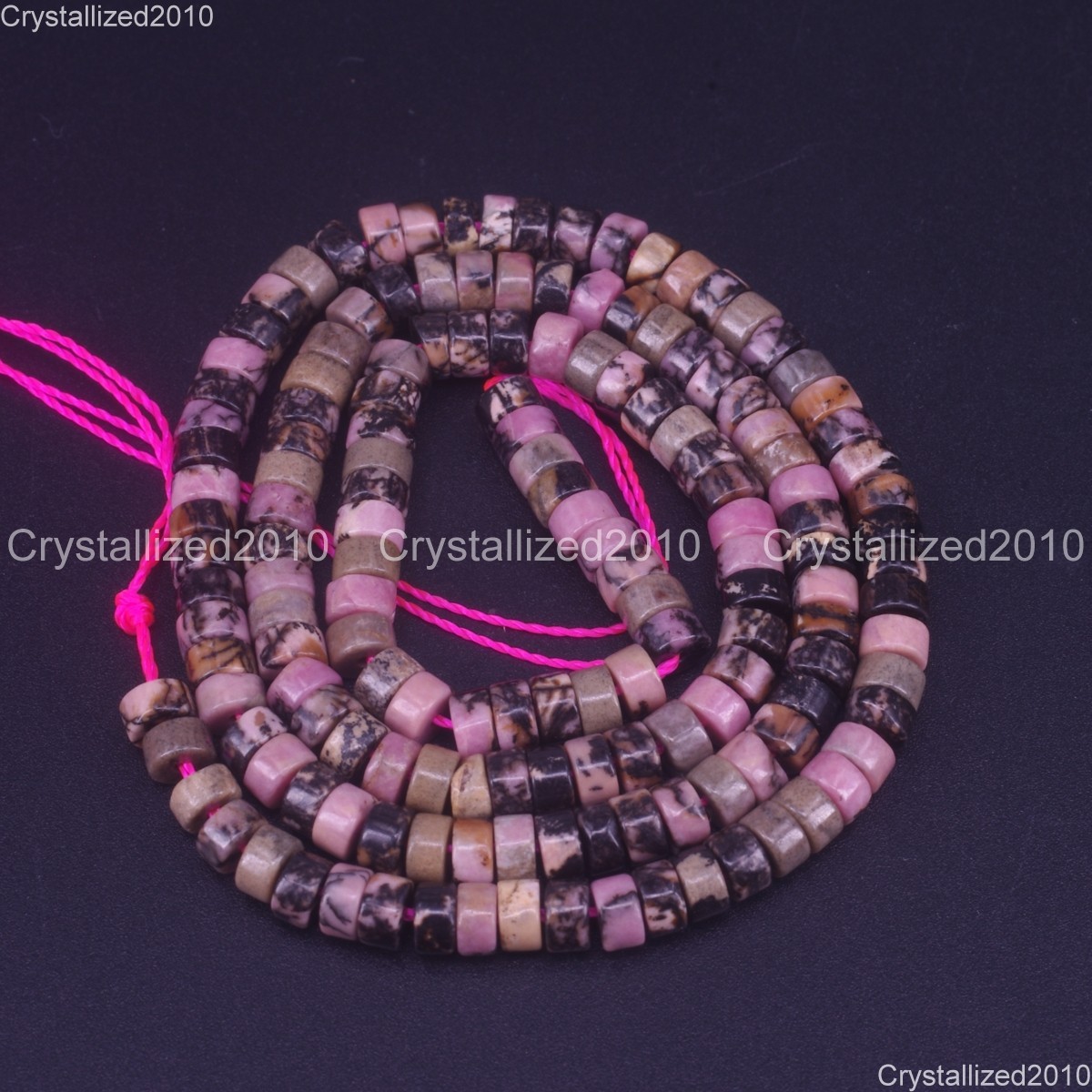 Natural Gemstones Heishi Cylinder Disc Spacer Beads Jewelry Making 2x4mm 15.5″