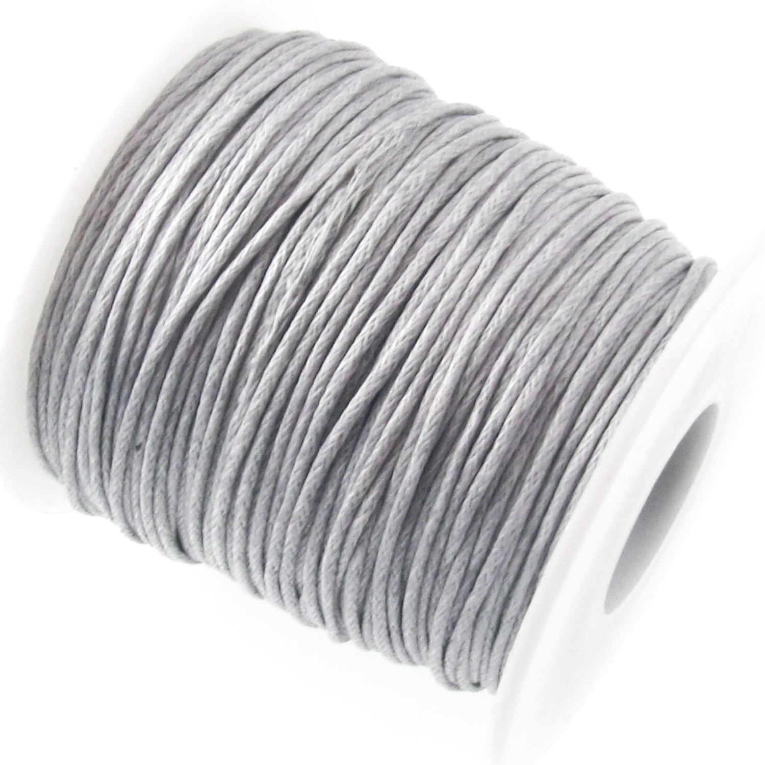 Light Gray 1mm Waxed Cotton Cord, 70 Meters, Macrame, Beading String