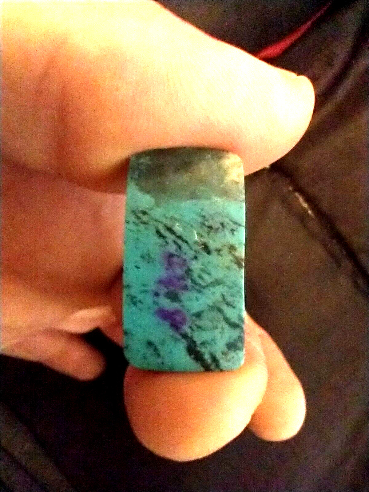 blue diamond turquoise cabochon 24 carats