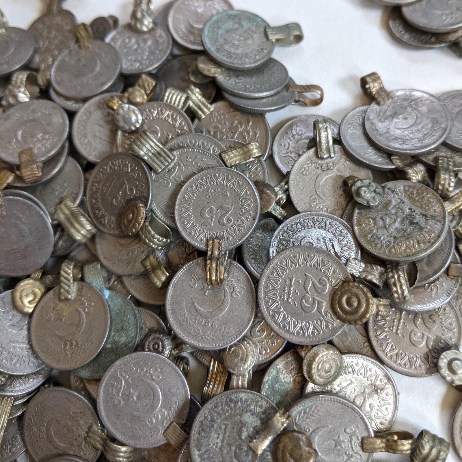 Vintage Kuchi XS Tribal Coins with Loops Original Condition .68″ Assortment