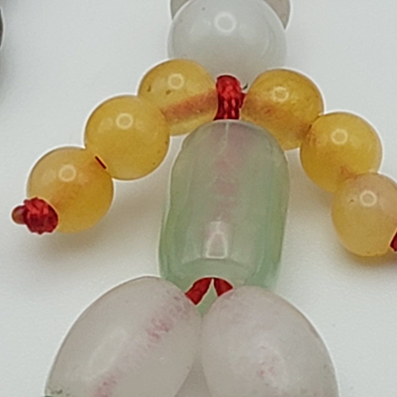 Chinese Lucky Charm Lot Of 7 Pieces Jade Agate Metal Mixed Materials Feng Shui