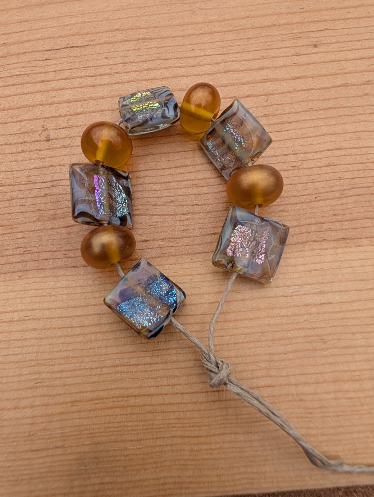 Animal Print Golden Tan Lampwork Bead Lot Orphans Destash Mix Match Trio Pairs