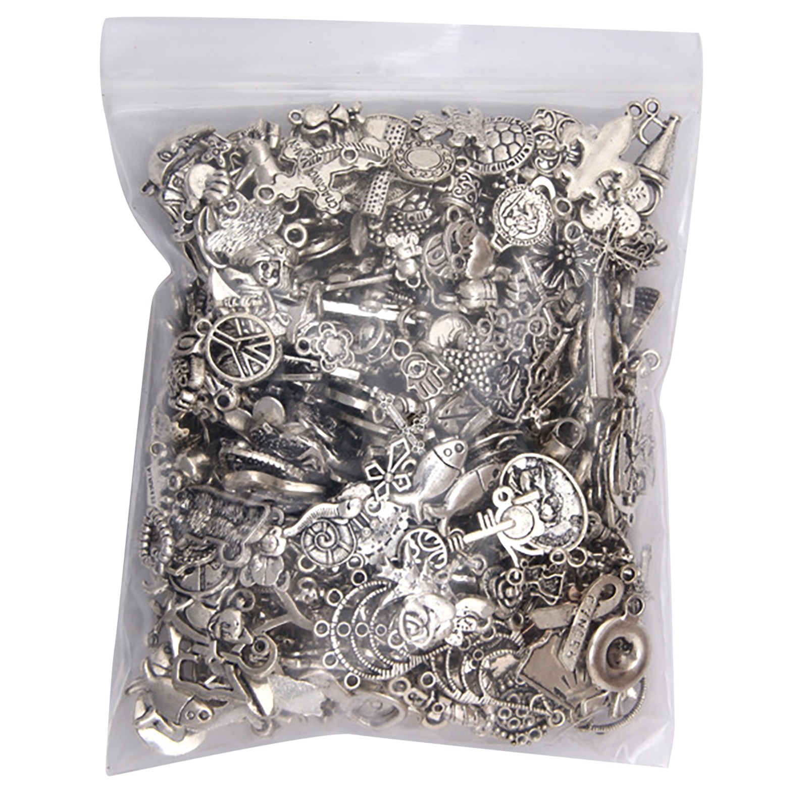 DIY Jewelry Craft Findings Wholesale 100g Antique Tibetan Silver Charms Pendants