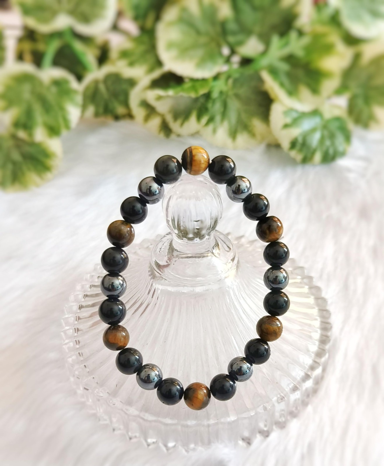 Triple Protection Multi Stone Bracelet, for Power, Protection, Balance Unisex El