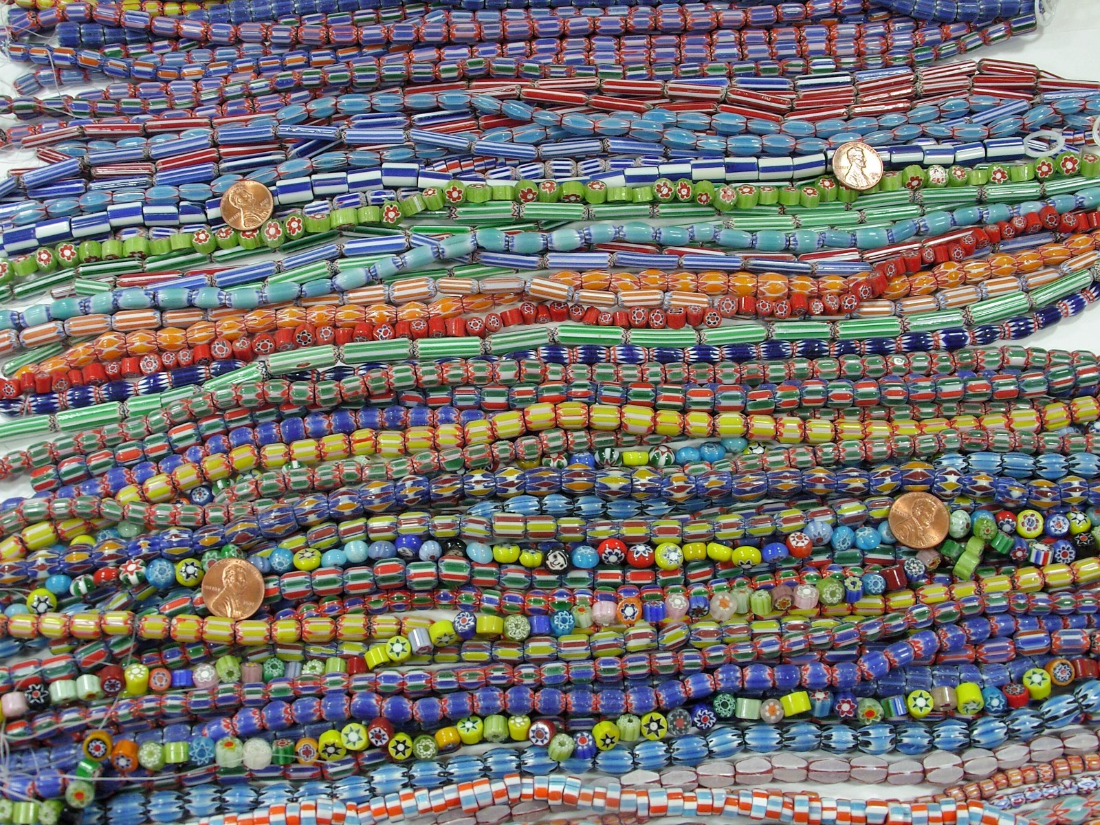 90 Strands 15″ Assorted India Handmade Chevron Beads Wholesale Bulk Lot (Q-3) ⭐