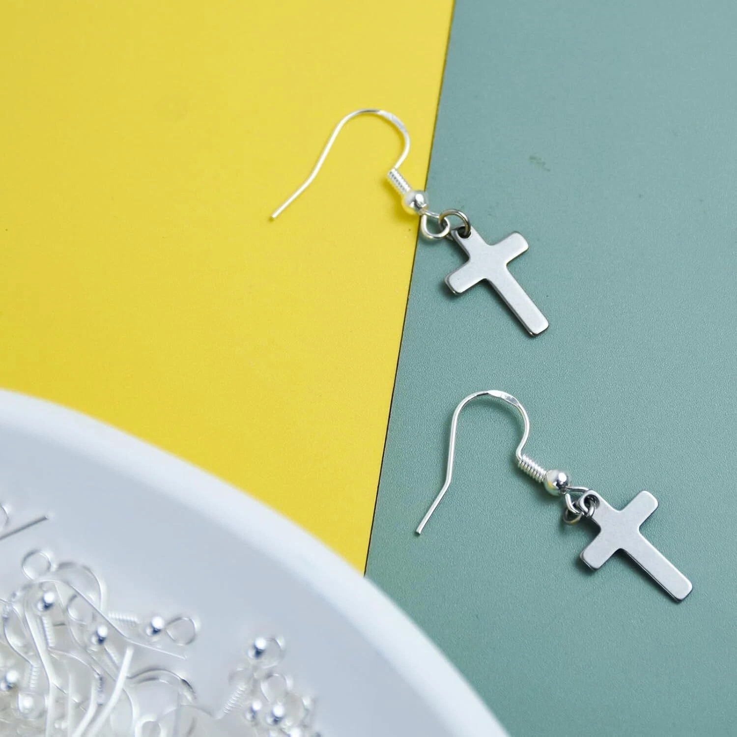 100 PCS/50 Pairs 925 Sterling Silver Earring Hooks Fish Hook Ear Wires French…
