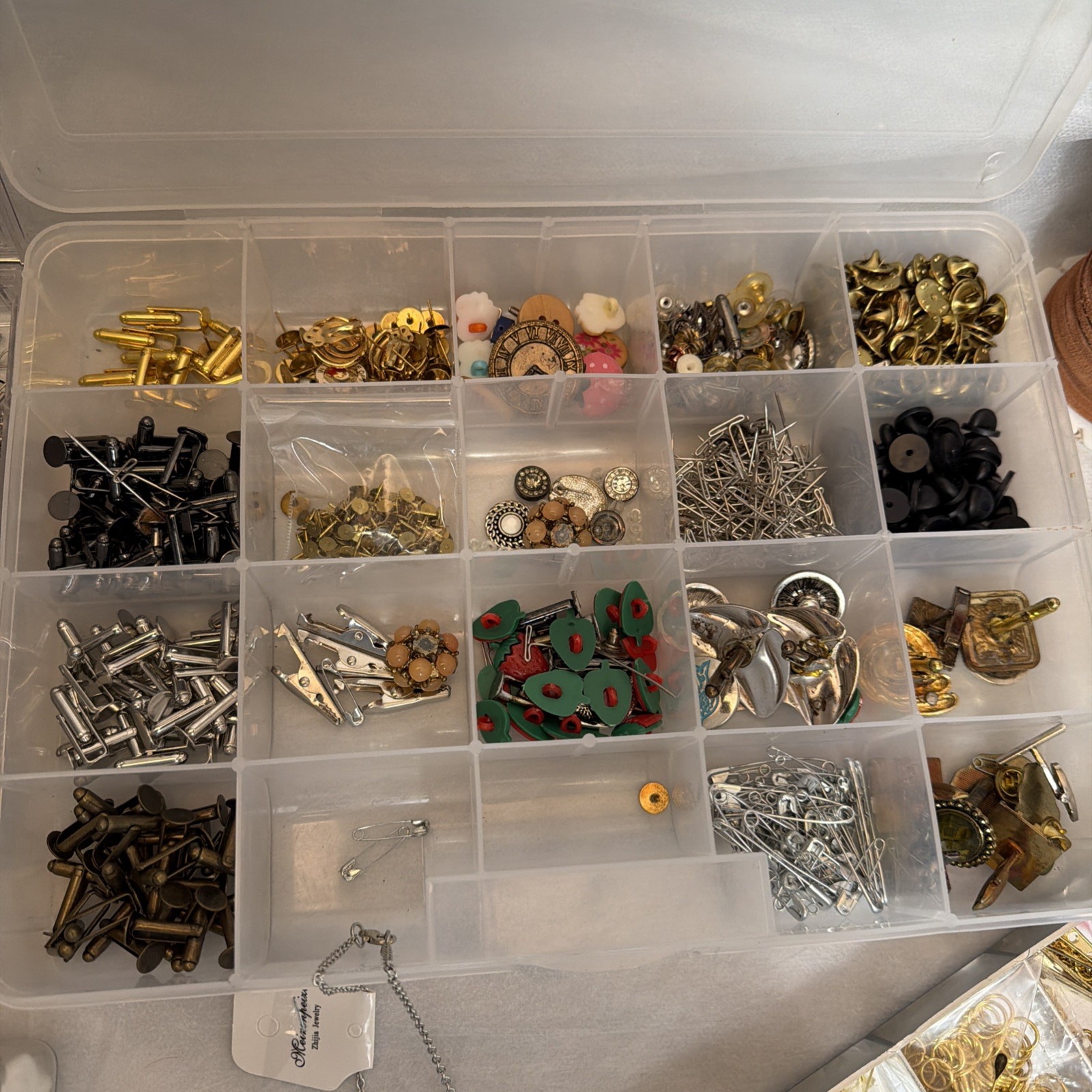Mixed Lot of Jewelry Making Supplies: Clasps, Backs, Beads, Pendants & More!