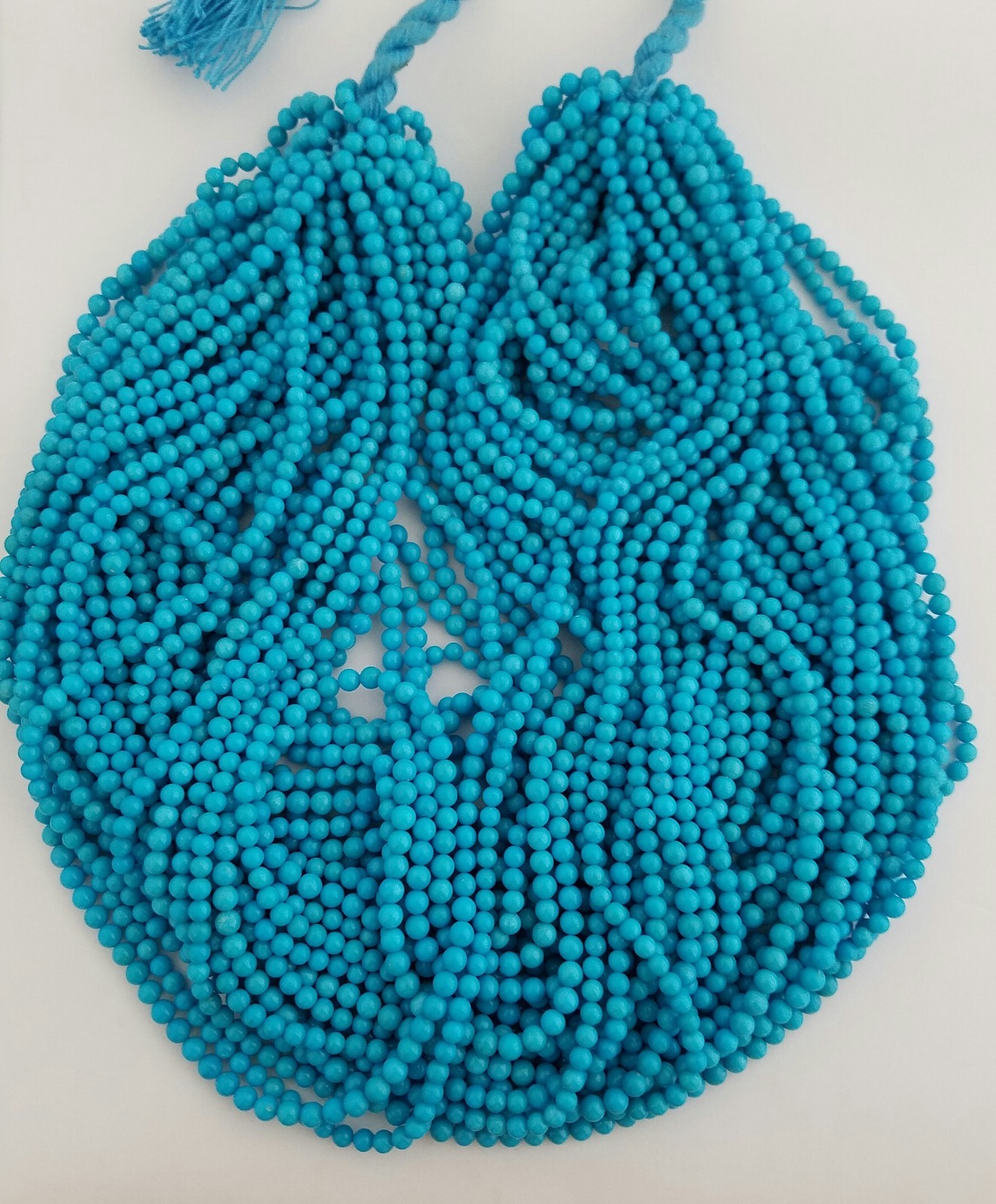 One Strand 100% Natural Sleeping Beauty Turquoise Round Beads 4-4.5mm