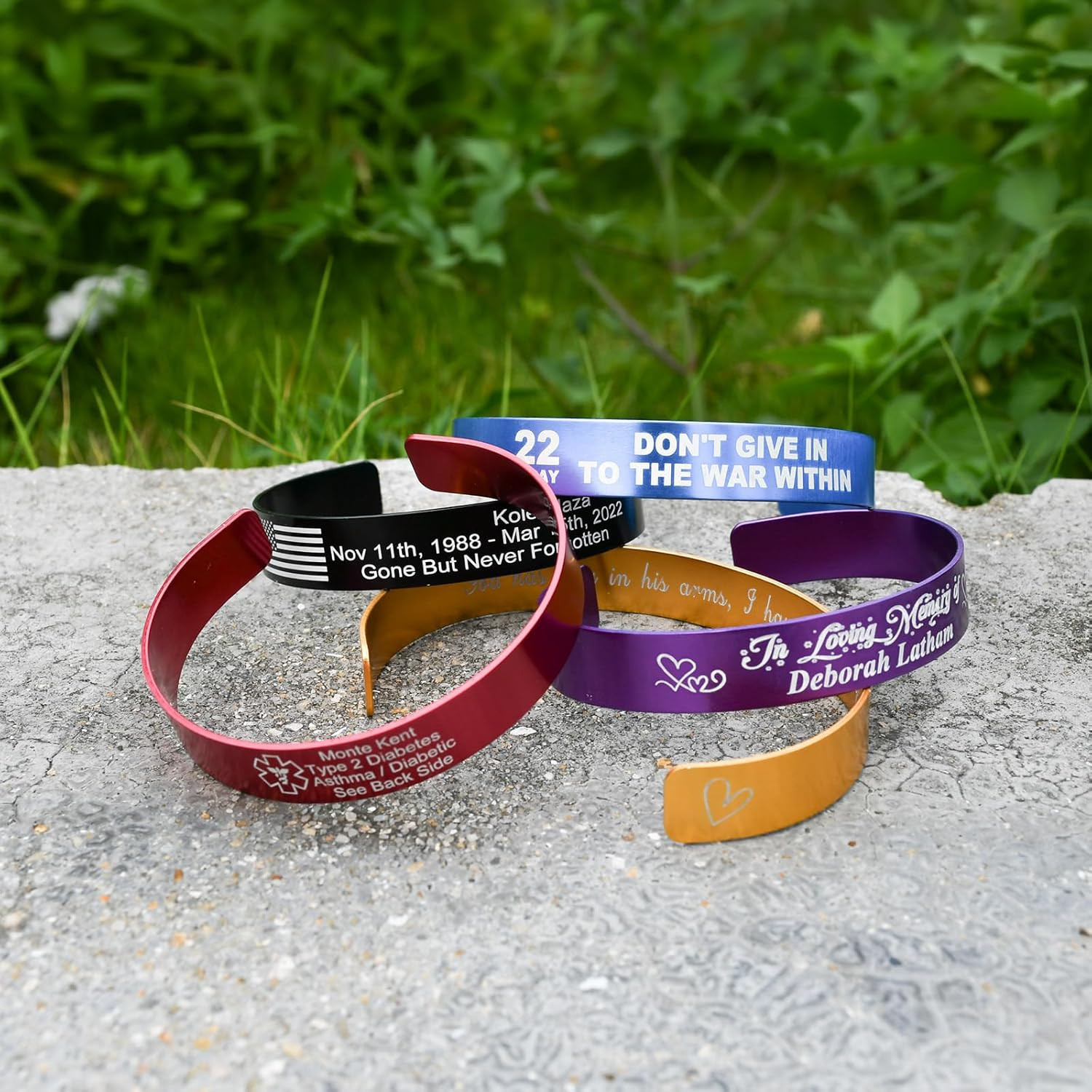 Anodized Aluminum Color Bracelet Blanks 1/2″ X 7″ X 0.05″ for Laser Engraving an